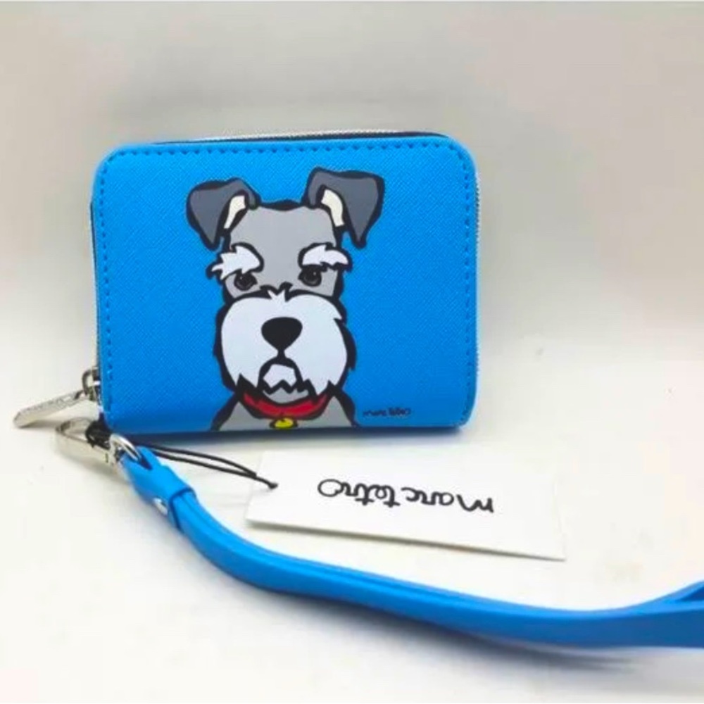 New MARC TETRO Women's Wallet Wristlet Card SCHNAUZER New Comes with a gitt box